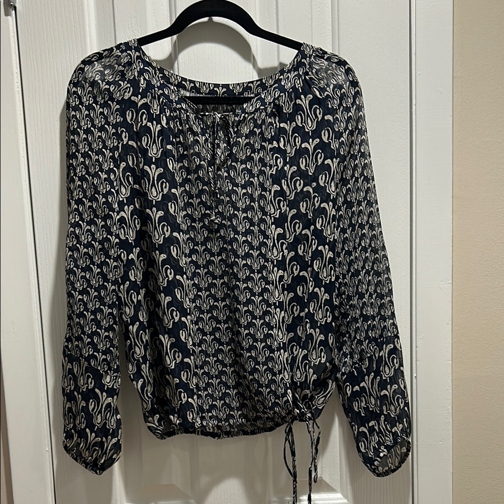 Women's Sheer Navy Top size small